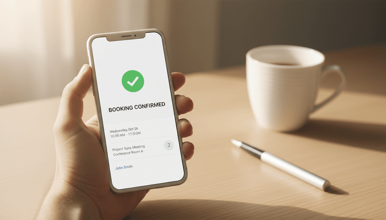 Smartphone showing a scheduled discovery call on calendar
